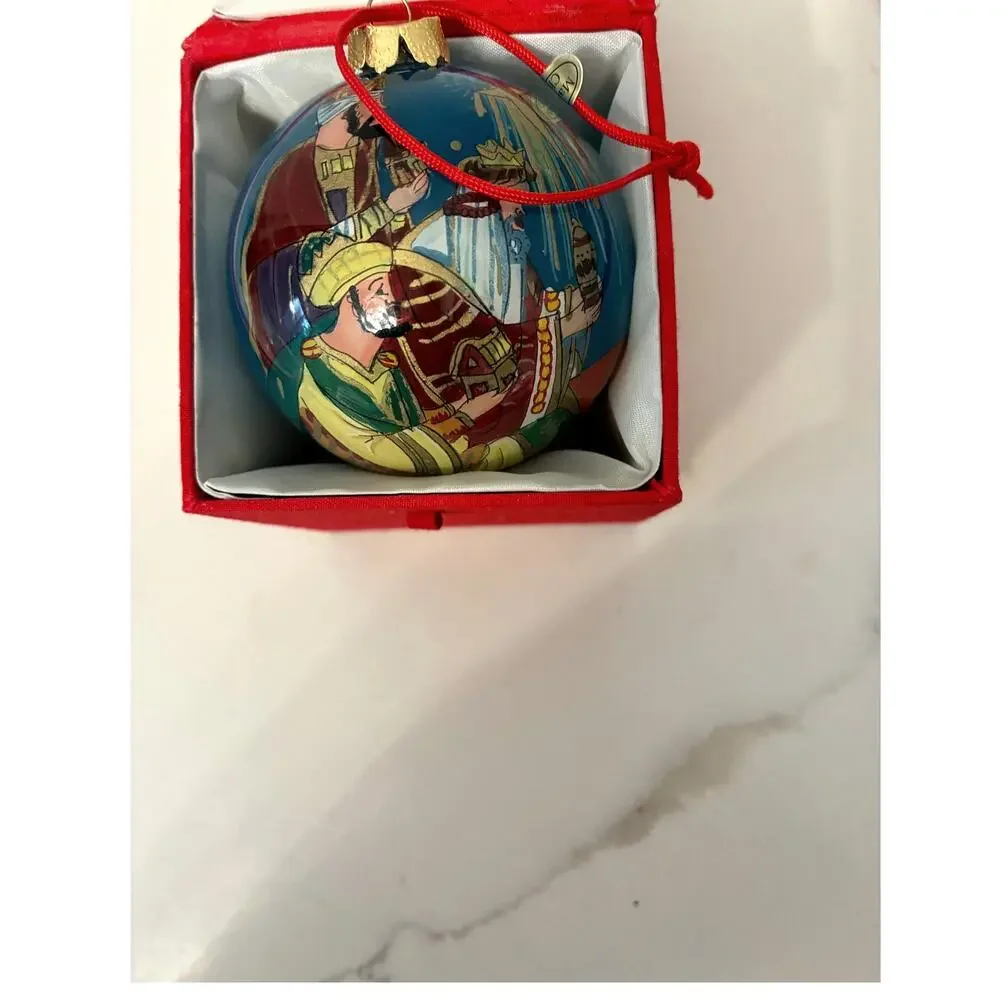 Pier 1 Le Bien Ornament Christmas Nativity Blown Glass Wise Men 2004 Boxed